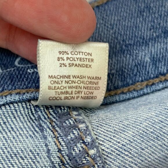 LOFT Outlet Jeans sz 16 Modern Cuffed Crop Light Wash Inseam 27" - Picture 13 of 13